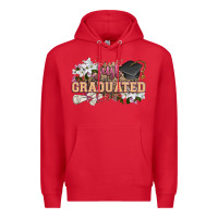 Red just graduated Premium Hoodie - Zillion Design Studio