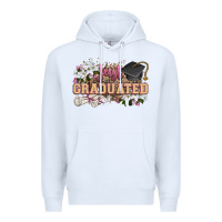White just graduated Premium Hoodie - Zillion Design Studio