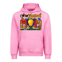 Fuchsia Pink i'm an autism mom what's your superpower Urban Hoodie - Zillion Design Studio