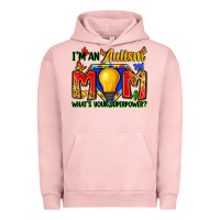 Pigment Salmon i'm an autism mom what's your superpower Urban Hoodie - Zillion Design Studio