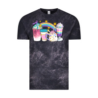 Cloud Black Unicorn Coffee Cups Vintage Tee - Artiststas