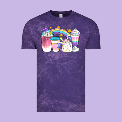 Unicorn Coffee Cups Vintage Tee Designed By Artiststas