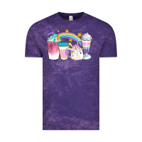 Cloud Purple Unicorn Coffee Cups Vintage Tee - Artiststas