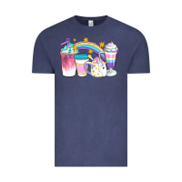 Vintage Denim Unicorn Coffee Cups Vintage Tee - Artiststas