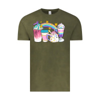 Vintage Olive Unicorn Coffee Cups Vintage Tee - Artiststas