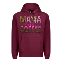 Burgundy mama needs coffee tbw Premium Hoodie - texasbilliewilder