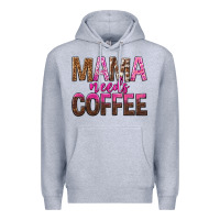 Heather Grey mama needs coffee tbw Premium Hoodie - texasbilliewilder