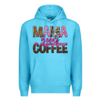 Ocean Blue mama needs coffee tbw Premium Hoodie - texasbilliewilder