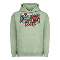 Pigment Oil Green ekg tech Urban Hoodie - texasbilliewilder
