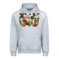 Heather Grey german shepherds coffee cups Urban Hoodie - Zillion Design Studio