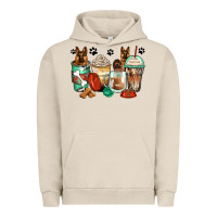 Pigment French Oak german shepherds coffee cups Urban Hoodie - Zillion Design Studio