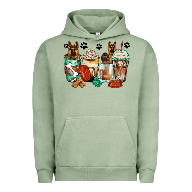 German Shepherds Coffee Cups Urban Hoodie by Zillion Design Studio | Teevron