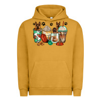 Pigment Peanut Butter german shepherds coffee cups Urban Hoodie - Zillion Design Studio