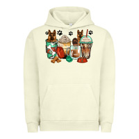 Pigment Pistachio german shepherds coffee cups Urban Hoodie - Zillion Design Studio