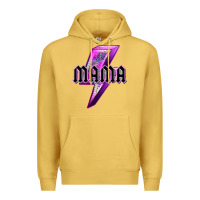 Antique Gold mama neon leopard lightning bolt Premium Hoodie - texasbilliewilder