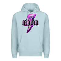 Blue Mist mama neon leopard lightning bolt Premium Hoodie - texasbilliewilder