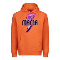 Carrot mama neon leopard lightning bolt Premium Hoodie - texasbilliewilder