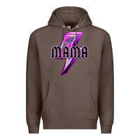 Coffee mama neon leopard lightning bolt Premium Hoodie - texasbilliewilder