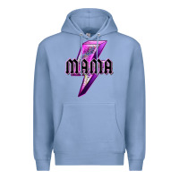 Colony Blue mama neon leopard lightning bolt Premium Hoodie - texasbilliewilder