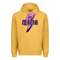 Mustard mama neon leopard lightning bolt Premium Hoodie - texasbilliewilder