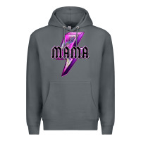 Rock mama neon leopard lightning bolt Premium Hoodie - texasbilliewilder