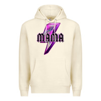 Sandshell mama neon leopard lightning bolt Premium Hoodie - texasbilliewilder