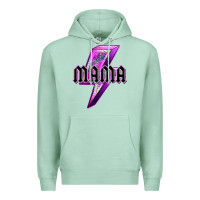 Seafoam mama neon leopard lightning bolt Premium Hoodie - texasbilliewilder