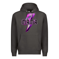 Smoke mama neon leopard lightning bolt Premium Hoodie - texasbilliewilder