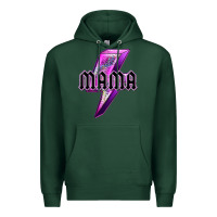 Sports Green mama neon leopard lightning bolt Premium Hoodie - texasbilliewilder