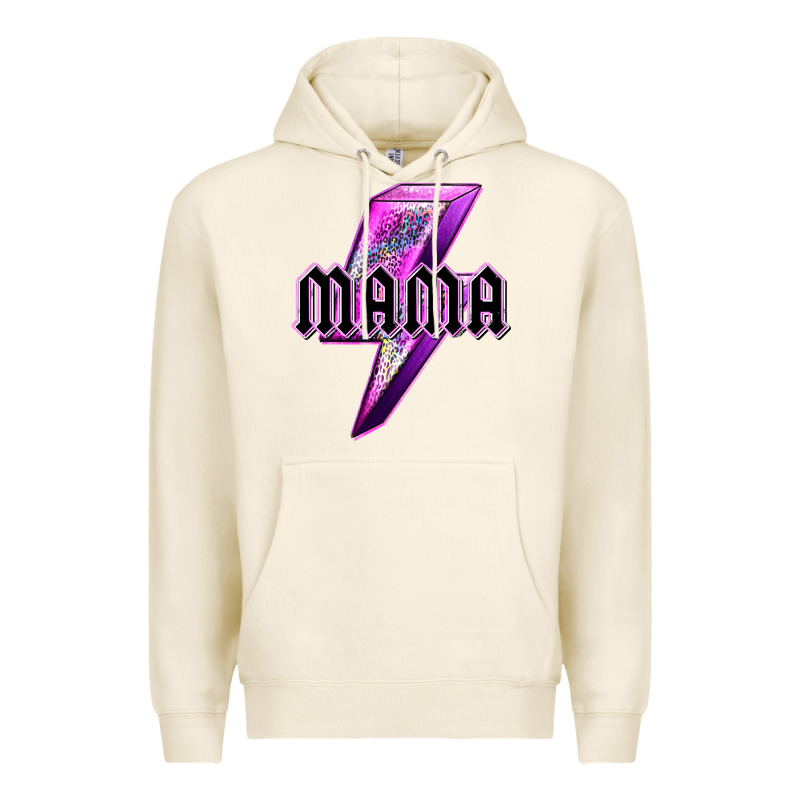 Mama Neon Leopard Lightning Bolt Premium Hoodie by texasbilliewilder | Teevron