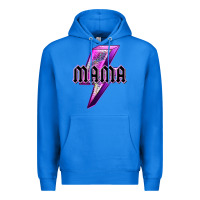 True Royal mama neon leopard lightning bolt Premium Hoodie - texasbilliewilder
