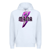 White mama neon leopard lightning bolt Premium Hoodie - texasbilliewilder