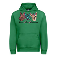 Emerald peace love chihuahua Urban Hoodie - RanaPortraitStore