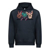 Navy peace love chihuahua Urban Hoodie - RanaPortraitStore