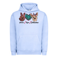 Pigment Grape Ice peace love chihuahua Urban Hoodie - RanaPortraitStore