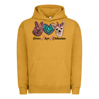 Pigment Peanut Butter peace love chihuahua Urban Hoodie - RanaPortraitStore