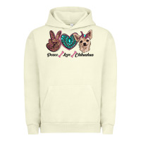 Pigment Pistachio peace love chihuahua Urban Hoodie - RanaPortraitStore