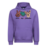 Tulip peace love chihuahua Urban Hoodie - RanaPortraitStore