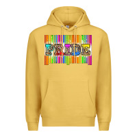 Antique Gold pride barcode Premium Hoodie - Zillion Design Studio