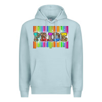 Blue Mist pride barcode Premium Hoodie - Zillion Design Studio