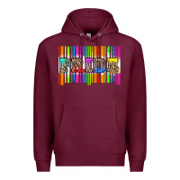 Burgundy pride barcode Premium Hoodie - Zillion Design Studio