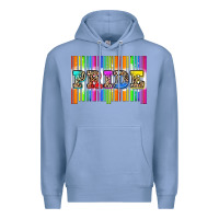 Colony Blue pride barcode Premium Hoodie - Zillion Design Studio
