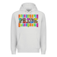 Dove Grey pride barcode Premium Hoodie - Zillion Design Studio