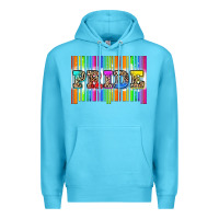 Ocean Blue pride barcode Premium Hoodie - Zillion Design Studio