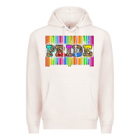Pale Pink pride barcode Premium Hoodie - Zillion Design Studio