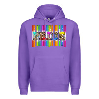 Purple pride barcode Premium Hoodie - Zillion Design Studio