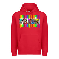 Red pride barcode Premium Hoodie - Zillion Design Studio