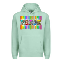 Seafoam pride barcode Premium Hoodie - Zillion Design Studio
