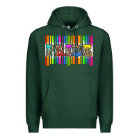 Sports Green pride barcode Premium Hoodie - Zillion Design Studio