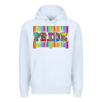 White pride barcode Premium Hoodie - Zillion Design Studio